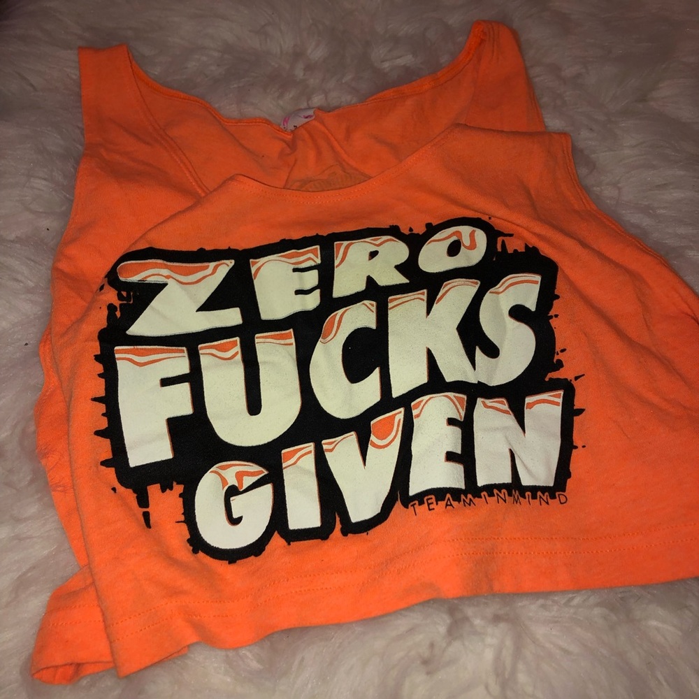 Neon orange crop top